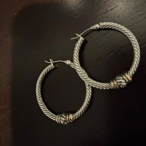John Medeiros large hoop earrings